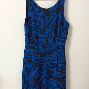 Ruched Sheath Mini Dress Blue and Black